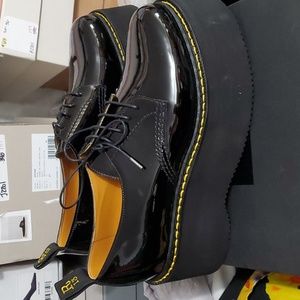 NIB $1135 R13 Oxford patent leather x-stack